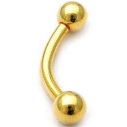 1.2mm Gauge 18ct Gold-Plated Banana