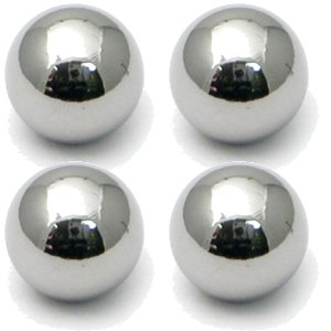 1.6mm Plain Steel Screw-on Balls (4-pack)