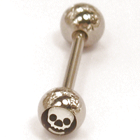 Steel Picture Barbell - Skull