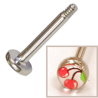 Steel Picture Labret - Cherries Style 2