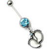 Baby Feet Flexible Belly Bar 