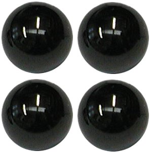 PVD Black on Steel Screw-on Balls (4-pack)