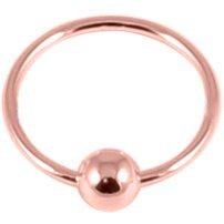 PVD Rose Gold on Sterling Silver Ring with Ball