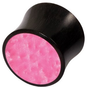 Horn Plug with Pink Resin Inlay