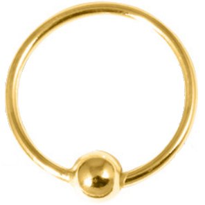 18ct Gold-Plate on Sterling Silver Ring with Ball