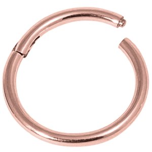 1.6mm Hinged PVD Rose Gold on Steel Smooth Segment Ring