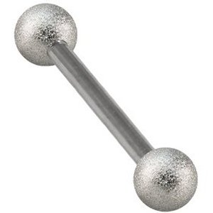 1.2mm Gauge Steel Barbell with Shimmer Balls
