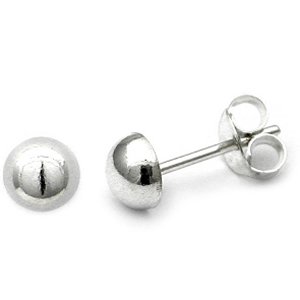 925 Sterling Silver Dome Ear Studs