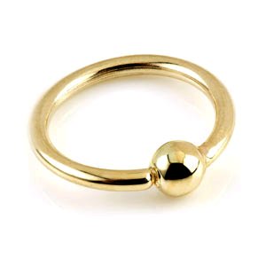 0.8mm Gauge 9ct Yellow Gold Continuous Ring with Ball