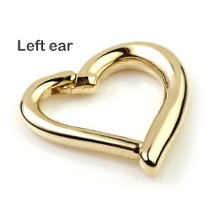 14ct Yellow Gold Heart Hinged Ring