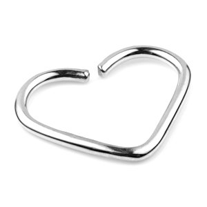 9ct White Gold Heart-Shaped Continuous Ring