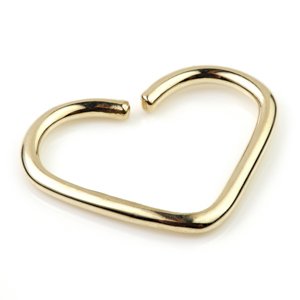 14ct Yellow Gold Heart-Shaped Continuous Ring