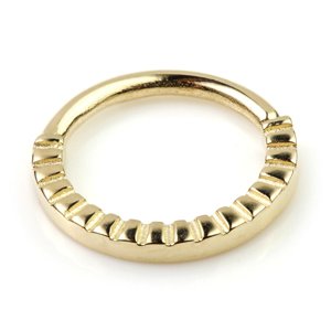 9ct Yellow Gold Patterned Continuous Ring