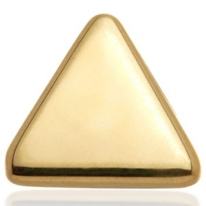1.2mm Gauge 14ct Yellow Gold Triangle Attachment - Internally-Threaded