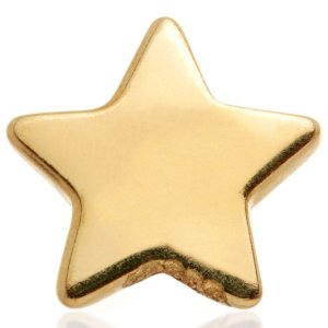 1.2mm Gauge 14ct Yellow Gold Star Attachment - Internally-Threaded