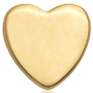 1.2mm Gauge 14ct Yellow Gold Heart Attachment - Internally-Threaded