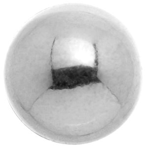 1.2mm Gauge 14ct White Gold Ball Attachment - Internally-Threaded
