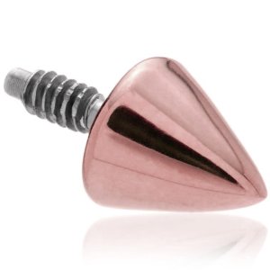 1.2mm Gauge 14ct Rose Gold Cone Attachment - Internally-Threaded