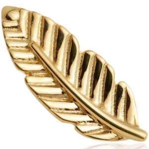 1.2mm Gauge 14ct Yellow Gold Feather Attachment - Internally-Threaded