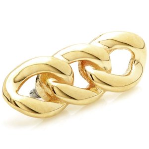 1.2mm Gauge 14ct Yellow Gold Triple Chain Link Attachment - Internally-Threaded