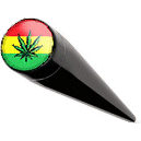 Magnetic Fake Stretcher - Cannabis on Rasta Flag