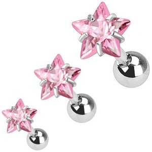 Triple Pack of Star Jewel Ear Studs