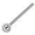 1.6mm Gauge Threadless Titanium Barbell Stem with One Fixed Ball - view 1