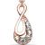 Rose Gold-Plated Infinity Swirl Belly Bar - view 2