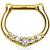 14ct Gold Jewelled Septum Clicker Ring - view 1