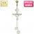 14ct Gold Angel Wings Dangly Belly Bar - view 1