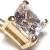 9ct Gold Square Belly Bar - view 2