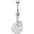 Sterling Silver 'Best Sister' Belly Bar - view 1