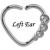 Triple Jewelled Heart-Shaped Steel Continuous Ring - view 2