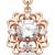 Rose Gold-Plated Dangly Jewelled Belly Bar - view 2