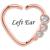 Triple Jewelled Heart-Shaped PVD Rose Gold Continuous Ring - view 2