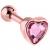 PVD Rose Gold Jewelled Heart Ear Stud - view 1