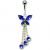 Butterfly with Triple Dropper Belly Bar - view 2