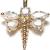 9ct Gold Small Dragonfly Belly Bar - view 2