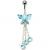 Butterfly with Triple Dropper Belly Bar - view 4