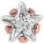 PVD Rose Gold Ear Stud - Claw Set Star - view 2