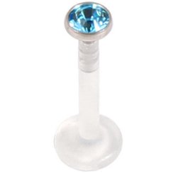 BioFlex Push-on Labret with Titanium Encased Jewel