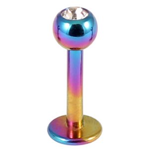 1.2mm Gauge Titanium Jewelled Labret