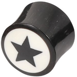 Horn Contrast Star Flesh Plug