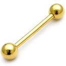 18ct Gold-Plated Barbell