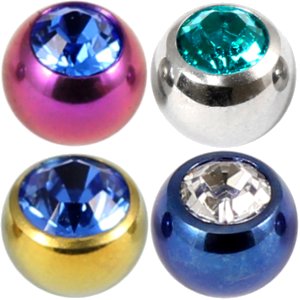 1.6mm Gauge Titanium Gemballs (4-pack)