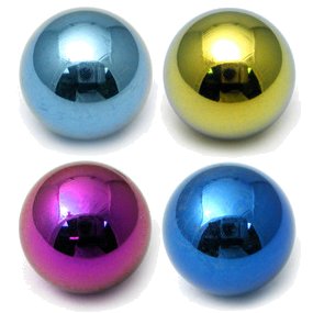 1.2mm Gauge Titanium Screw-on Balls (4-pack)