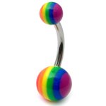 Double Rainbow Ball Belly Bar