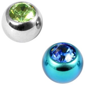 1.6mm Gauge Titanium Gemballs (2-pack)