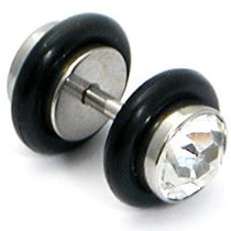 Jewelled Steel Fake Plug