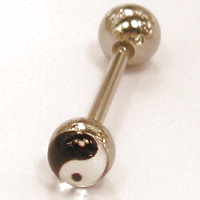 Steel Picture Barbell - Yin Yang